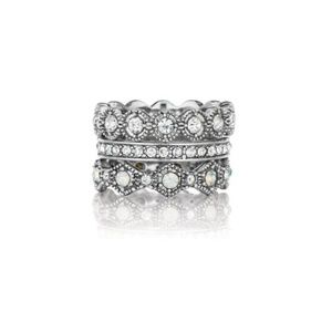 Heirloom Crystal Stack-able Rings